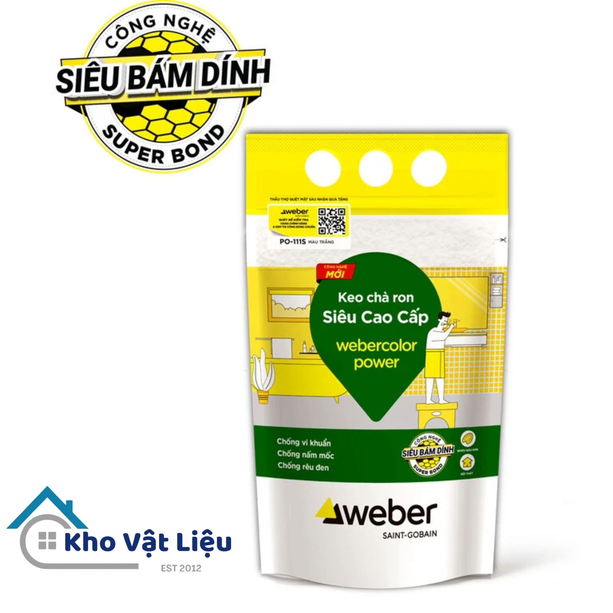 Keo chà ron webercolor power cao cấp chống thấm bền màu 1 keo chà ron webercolor power cao cấp dùng cho mọi nơi