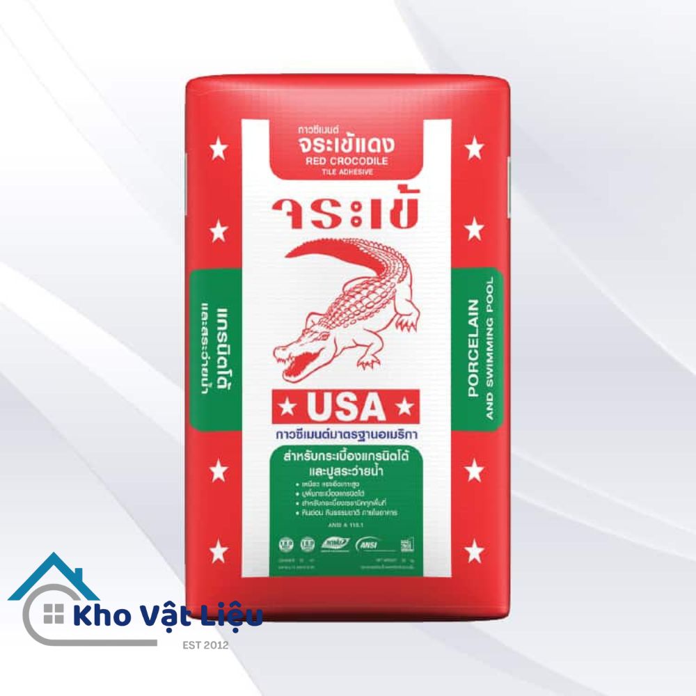 Keo dán gạch cá sấu đỏ Red Crocodile chính hãng, bám chắc 1 keo dán gạch cá sấu đỏ