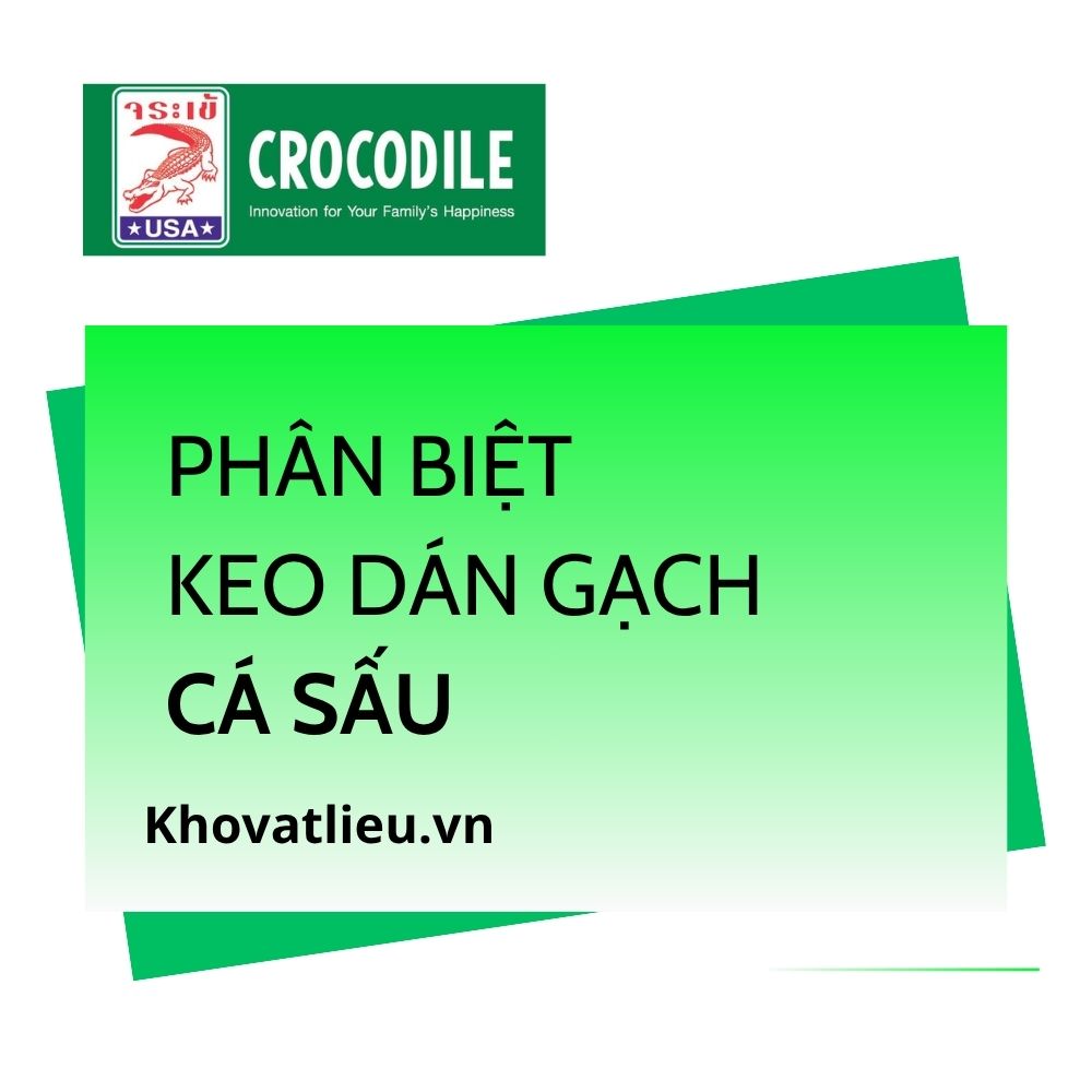 Phân biệt keo dán gạch Cá Sấu Gator, Xanh, Đỏ 1 Phân biệt keo dán gạch Cá Sấu Gator, Xanh, Đỏ