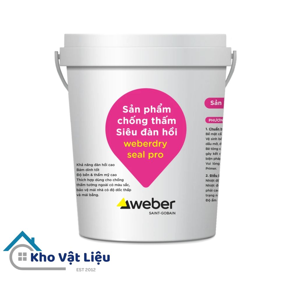 Chống thấm Weberdry seal pro siêu đàn hồi gốc Acrylic 1 Chống thấm weberdry seal pro Siêu đàn hồi gốc Acrylic